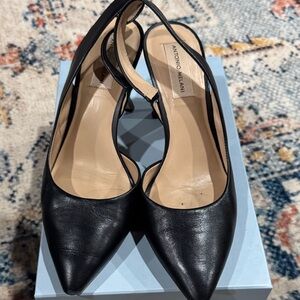 ANTONIO MELANI Black Leather Heels